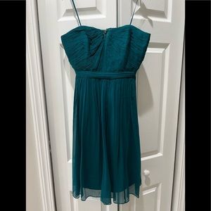 J. Crew Teal Size 6 Strapless Chiffon Dress
